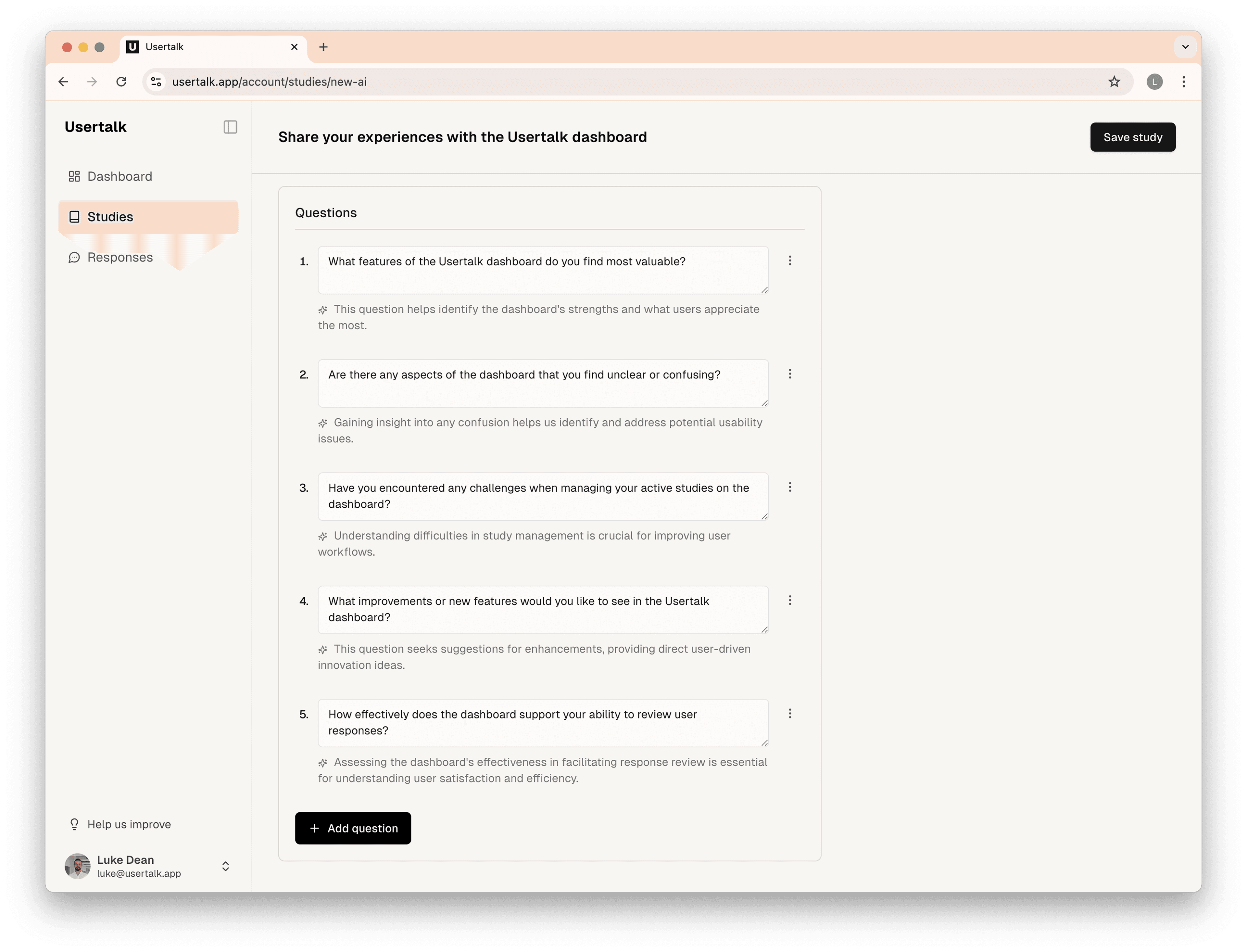 AI helps generate unbiased, open-ended questions that drive richer, more meaningful feedback